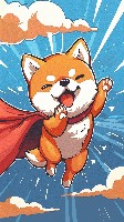 Chibi Dog Chasing its Own Tail in Dizzy Circles Cute Wallpaper