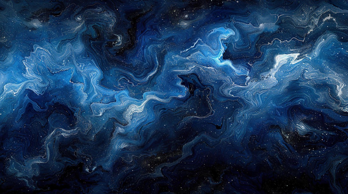 Cosmic indigo swirling abstract design