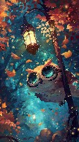 Cute Chibi Owl with Night Vision Goggles Wallpaper
