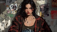 Edgy Portrait Of A Girl In Urban Setting Wallpaper
