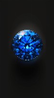 Electric Blue Diamond on Pure Black Background Wallpaper