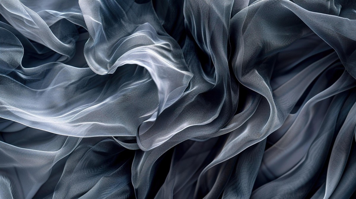 Flowing abstract fabric-like layers