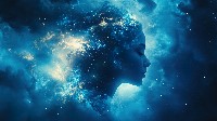 Ethereal Girl With Starry Sky Reflections Wallpaper
