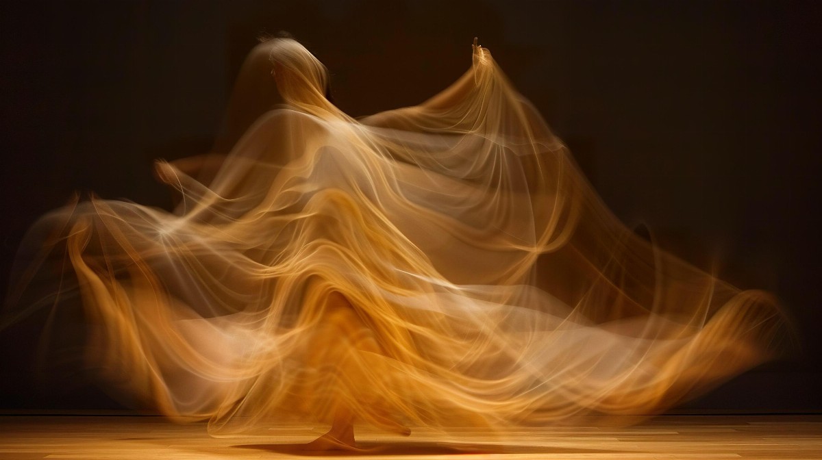 Abstract waves of light and darkness
