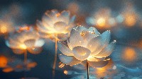 Glowing Alien Flora Against a Mystical Backdrop Wallpaper