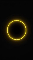 High-Contrast Minimalist Neon Yellow Circle on Black Background Wallpaper