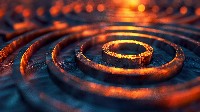 Intricate Copper Gears in Labyrinth Background