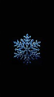 Minimalist Icy Blue Snowflake on Black Background Wallpaper