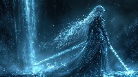 Mystical Warrior With Silver Hair In Enchanted Realm Wallpaper