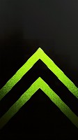 Neon Green Chevron on Black Minimalist Background