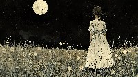 Serene Night Stroll Under The Moonlight Wallpaper