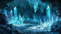 Shimmering Crystal Cavern Fantasy Wallpaper