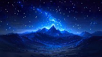 Starry Night Over A Vast Desert Landscape Wallpaper