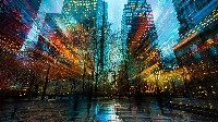 Stunning Abstract Cityscape at Night Wallpaper