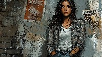 Urban Portrait Of A Girl With Messy Hair Wallpaper