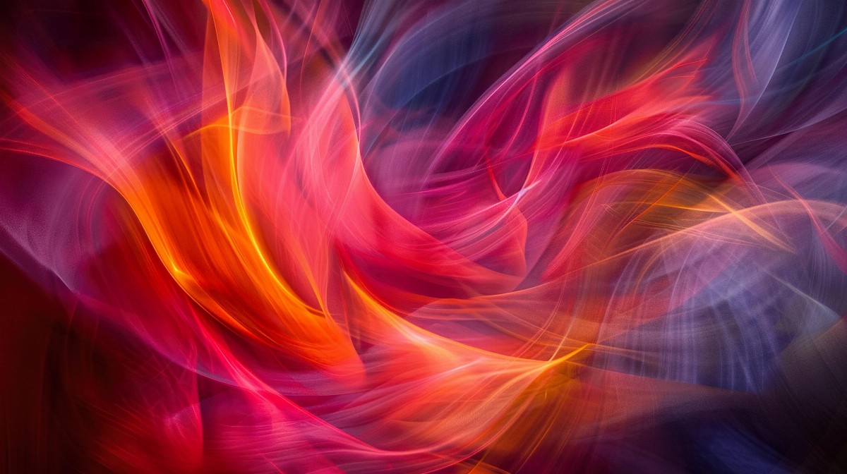 Colorful abstract light waves