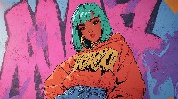 Vibrant Street Art Style Portrait Wallpaper