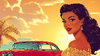 Vintage Glamour At Sunset A Timeless Wallpaper